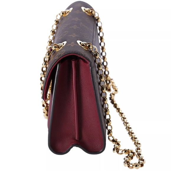 Louis Vuitton Victoire Chain Shoulder Bag Monogram Canvas M41732 Brown Raisin - Picture 2 of 9